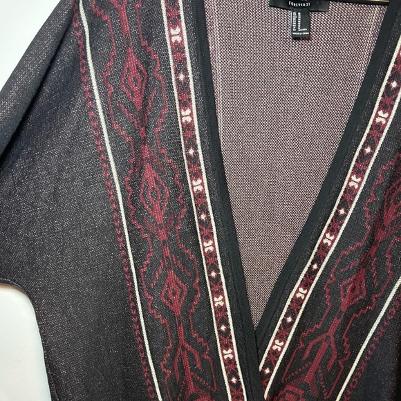 Forever 21 Women’s Western Sweater Shawl Wrap Size Oversized Medium - Picture 9 of 12